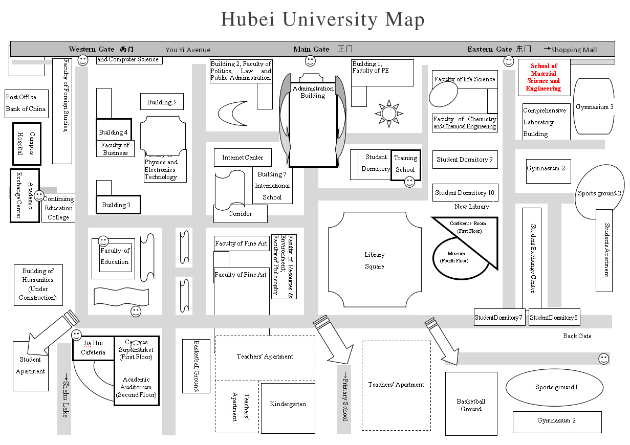 Hubei University Map